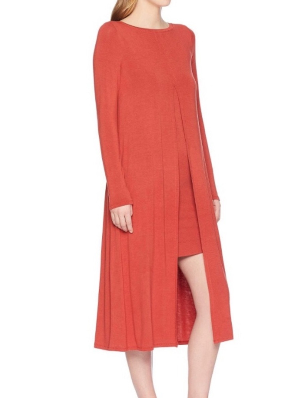 BCBGMaxAzria Rust Red Crewneck dress